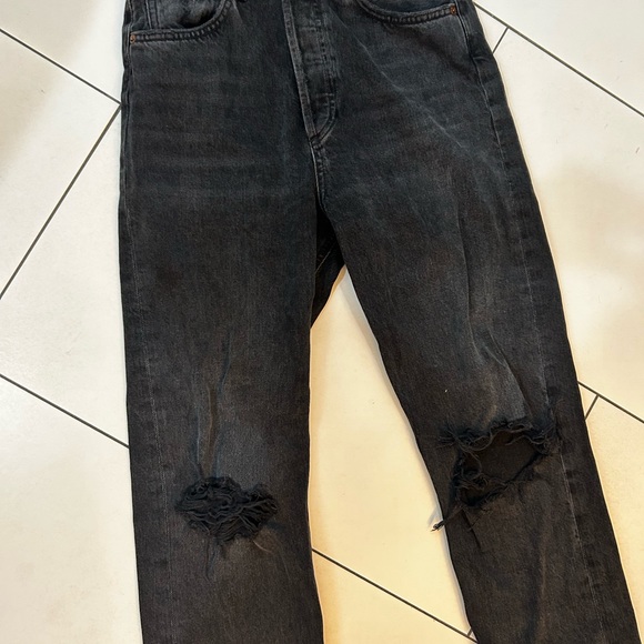 Agolde Black Distressed Jeans - Picture 3 of 5